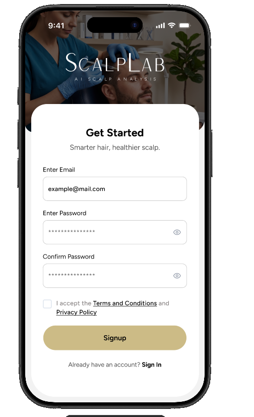 ScalpLab account registration screen